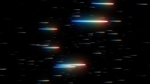 Space travel with warp speed, hyper space or faster than light background effect. Stars seen sideways - 3D illustration
