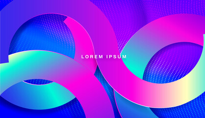 Colorful modern overlaping layers background Premium Vector.