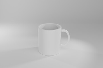 ceramic coffee mug on 3d rendering