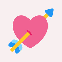 Love cupid icon in flat style, use for website mobile app presentation
