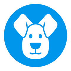 Dog glyph icon. Farm animal vector illustration