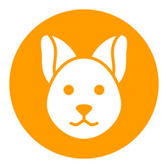 Cat glyph icon. Farm animal vector illustration