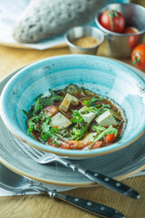 Tofu Cheese with Vegetables, Restaurant food