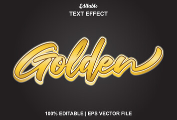 golden text effect with luxury style for brand.