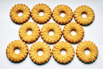 wheat dessert cookies on a white background