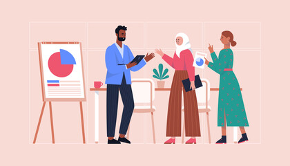 Fototapeta premium People discussing idea