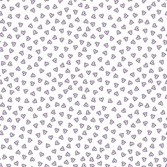 Seamless pattern with blue tiny hearts