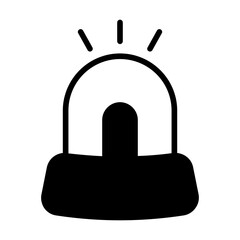 Obraz premium siren light glyph icon