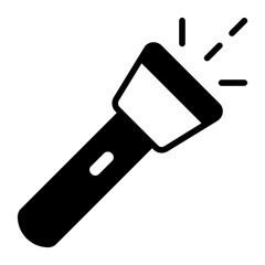 flashlight glyph icon