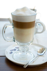 Cold Cappuccino with a Big Foam