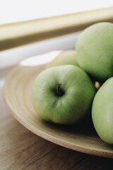 apples on a plate