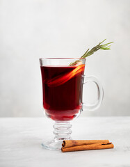 red mulled wine with spices