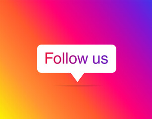 Hand Mouse Cursor Clicks the Follow us Button social media vector illustration