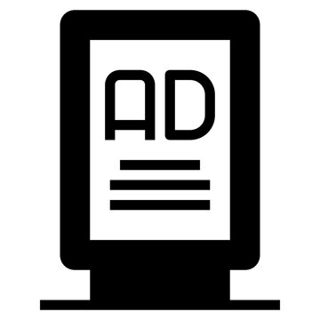 Ads Digital Glyph Icon