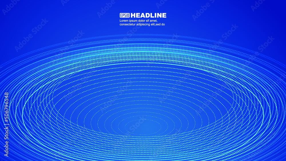 Poster tech particle coil swirl texture vector background