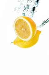 Clean and Fresh Lemons in Water