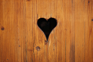 Heart shape in wood
