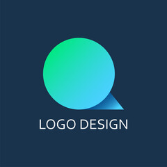 modern letter q gradient for logo company design