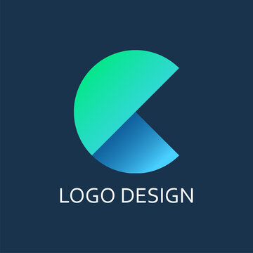 modern letter c gradient for logo company design