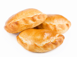 sweet buns are delicious on a white background