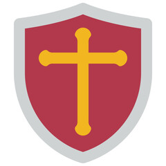 Fototapeta premium Medieval War Shield Icon