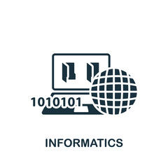 Informatics icon. Monochrome simple Science icon for templates, web design and infographics