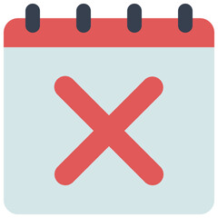 Obraz premium Delete Calendar Icon