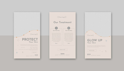 beauty and spa instagram story design template 