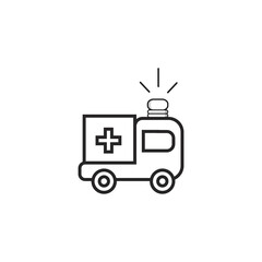 Emergency ambulance icon Free Vector