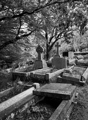 Traditional 19th century graveyard in Wales - UK