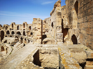 The Colosseum of El Jem is an oval amphitheatre in the modern-day city of El Djem, Tunisia, formerly Thysdrus in the Roman province of Africa.