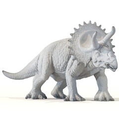 triceratops dinosaur on white rendering 3d rendering
