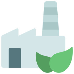 Eco Friendly Factory Icon