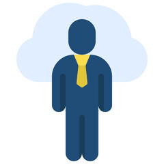 Cloud Business Person Icon