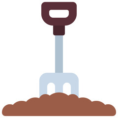 Large Fork In Ground Icon