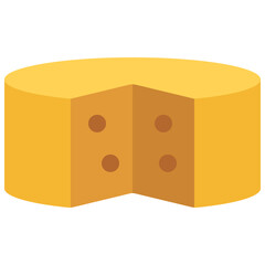 Obraz premium Cheese Block Icon