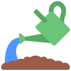 Watering Can Over Plants Icon