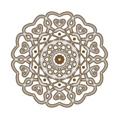Ethnic oriental mandala. Repeating floral patterns. New Year's snowflake. Background for scrapbooking.