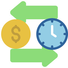 Trade Time For Money Icon