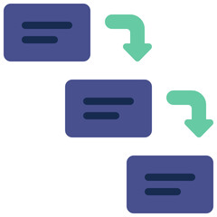 Waterfall Development Method Icon