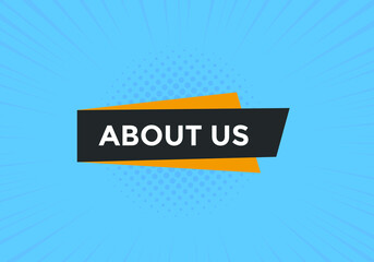 About us text web button template. About us sign icon label colorful
