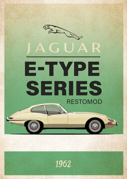 Jaguar E-Type Series Poster
