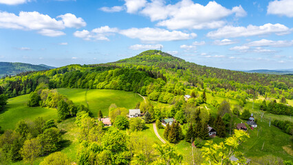 Jedlova Mountain on sunny day