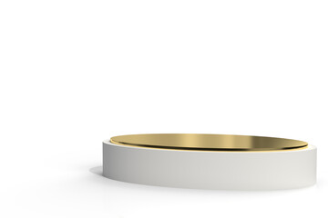 Realistic 3d Round Stage Podium Empty Template Mockup.