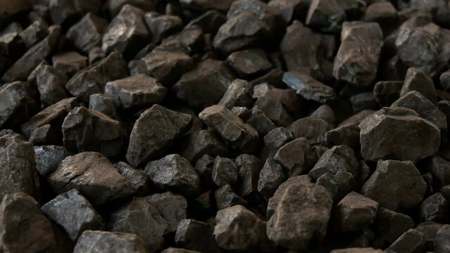 Coal in a coal yard.