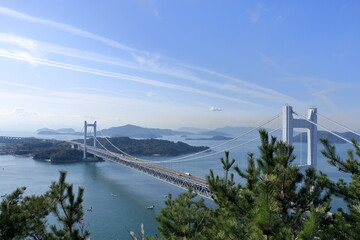 展望台から見下ろす瀬戸大橋