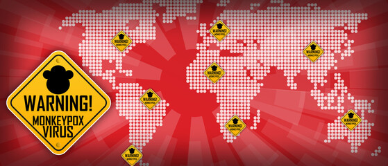 Monkeypox virus, MPX. Virus spreads all over the world