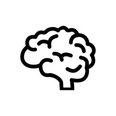 Human brain medical vector icon illustration isolated on white background