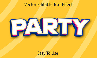 Party editable text effect