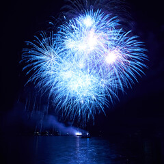 Blue fireworks